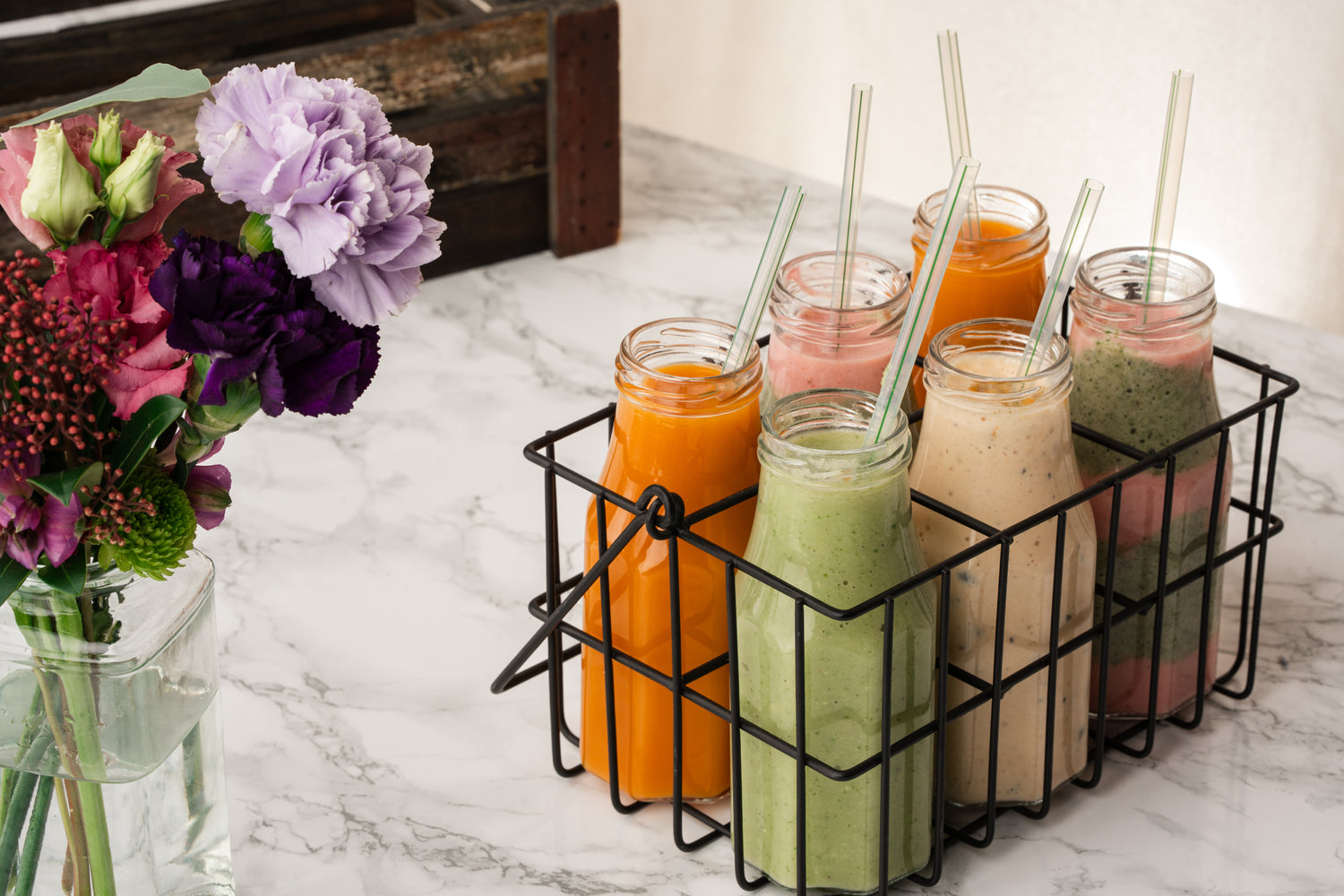 Kahvituspaketti - kahvi/tee ja smoothie