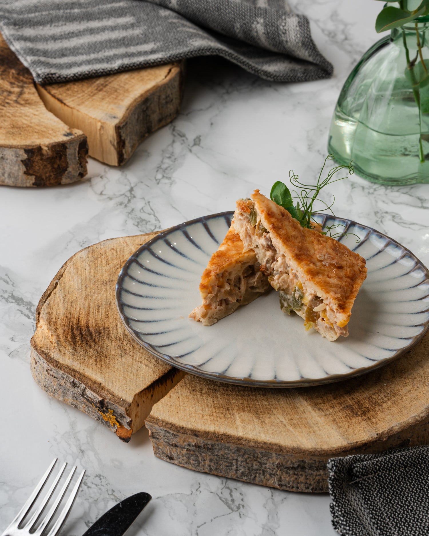 Broileri Tex Mex -piirakka - mausteinen broileri-kasvispiirakka